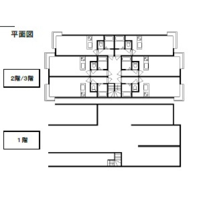 平面図１R＋ロフト（※間取り図は手書きの為、現況優先）
