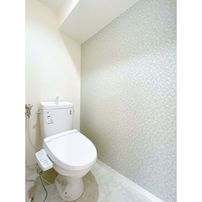 【リフォーム後写真】新品のトイレに交換しました。アクセント…