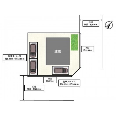 【全体区間図】駐車3台可能です。