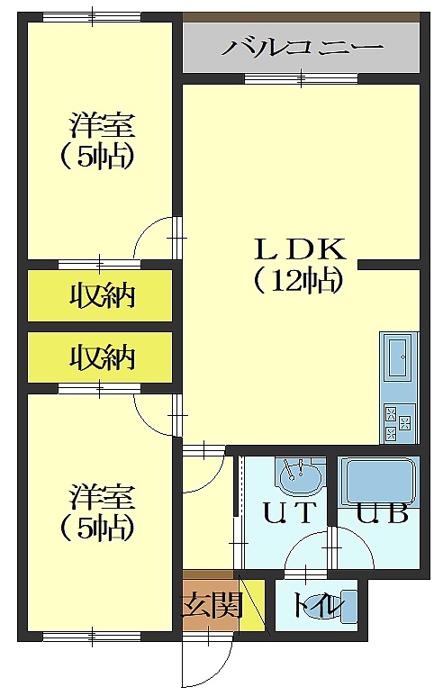 201号室間取