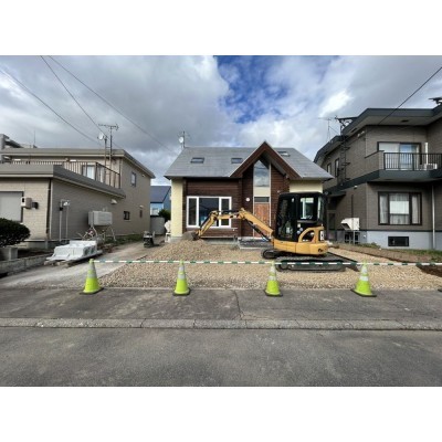 【リフォーム中】駐車場は嬉しいアスファルト施工予定。工事後…