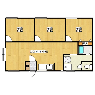 3LDK間取図（現況優先）