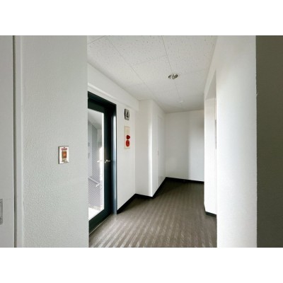 【共用部＿廊下】玄関ドアから出てすぐの廊下の写真です。棟ご…