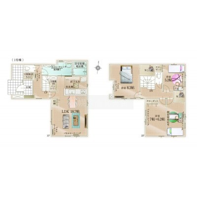3LDKですが、間仕切り対応可の洋室あり