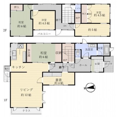 全居室がゆとりある広さの4SLDK。