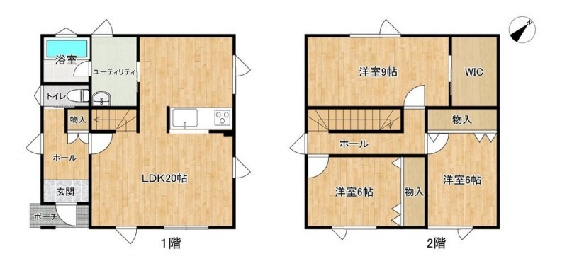 間取りは3LDKの二階建てです。各部屋が独立しているので、お子…