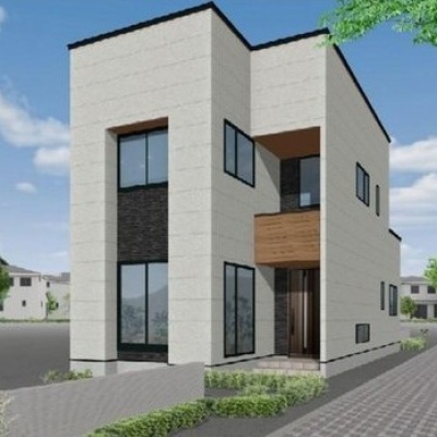 恵庭市有明・新築戸建【2号棟】完成予想外観パース🏠