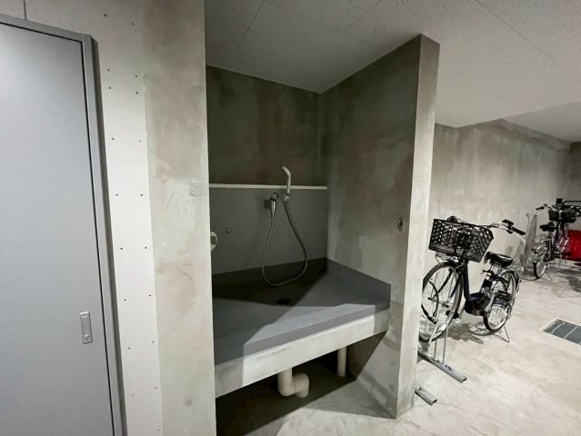 お散歩帰りに嬉しいペットの足洗い場