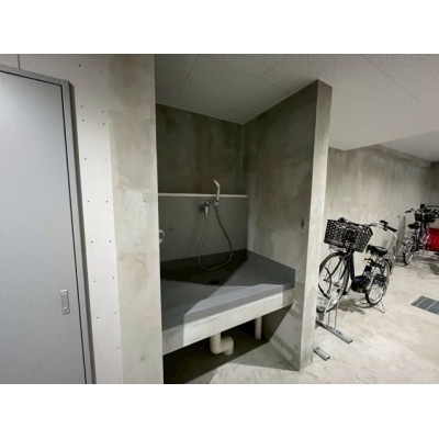 お散歩帰りに嬉しいペットの足洗い場