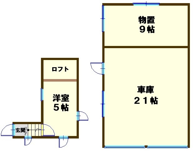 別棟と車庫＆物置　間取図！