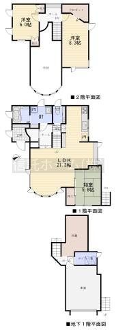 ２１帖超のＬＤＫと開放的な吹抜けが魅力。収納や車庫も備えた、ゆとりある３ＳＬＤＫです。