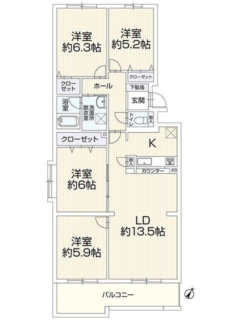 【間取図】リフォーム後の間取図です。