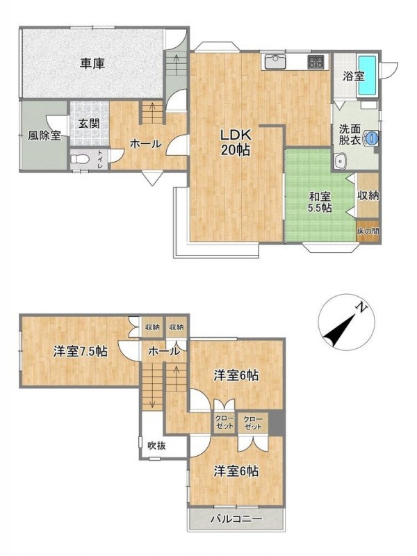 【間取図】リフォーム後間取り図です。