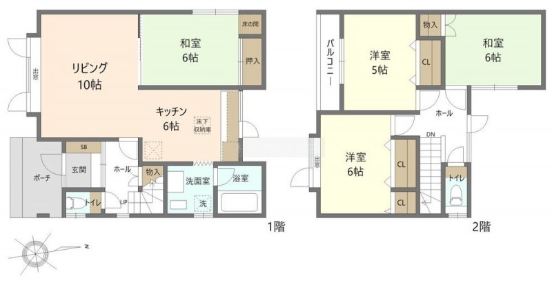 【全室6畳以上×LDK15畳】家族みんながゆったり過ごせる、陽当…