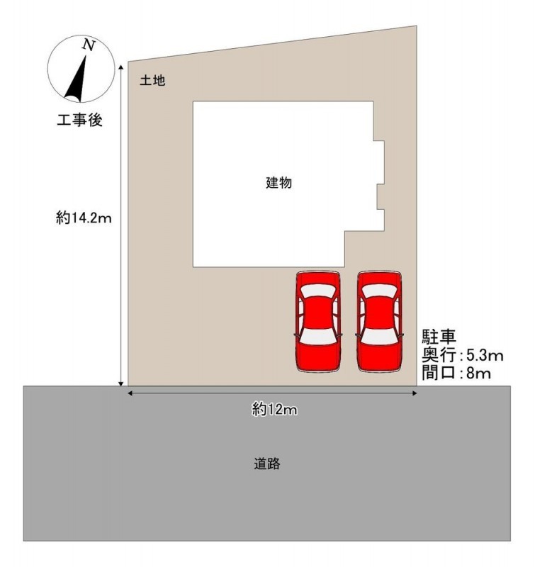 【現況】玄関 シューズボックスが備え付けられています