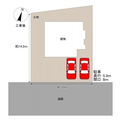 【現況】玄関 シューズボックスが備え付けられています