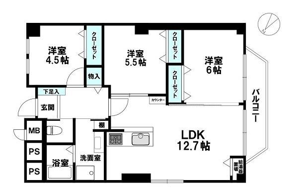 収納スペースも豊富で、お部屋を広く使えます。