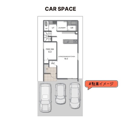 駐車3台可能