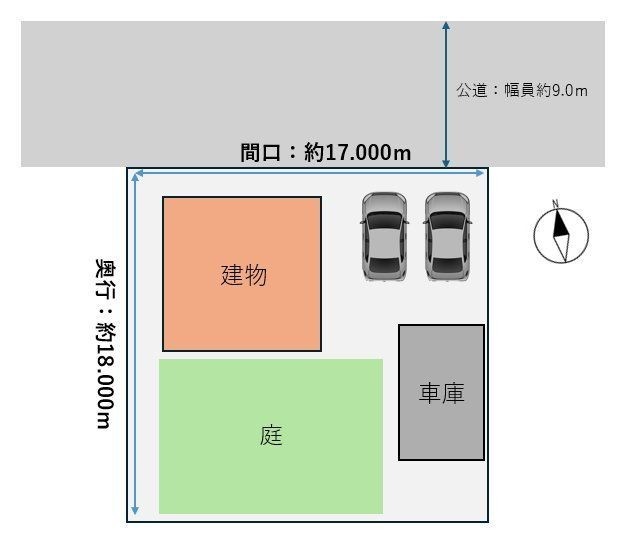 【リフォーム中＿敷地配置図】車庫解体、玄関前階段左官仕上げ…
