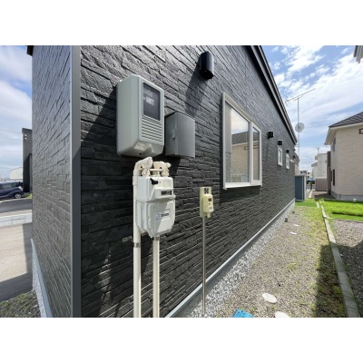 千歳市北陽の都市ガスエコジョーズ全室床暖房の平家戸建です。都市ガスを利用しています。