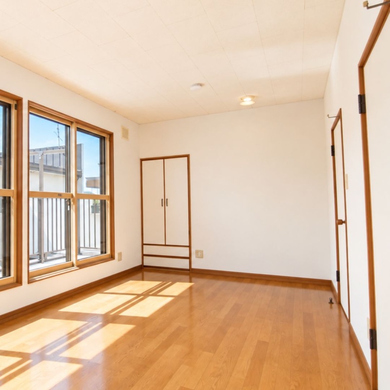 バルコニー付きのお部屋は収納も広く、日当たりは抜群です