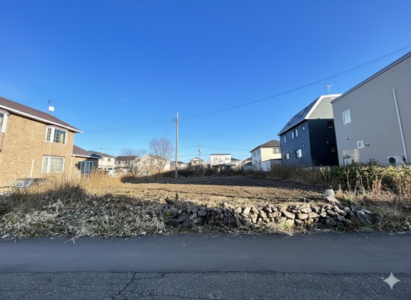 解体後のイメージ写真です。現況の敷地と道路との高低差により、解体後も法面等が残る可能性がございます。