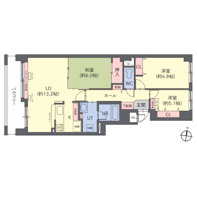 西向きのゆったりした3LDK。是非一度見に来てください♪