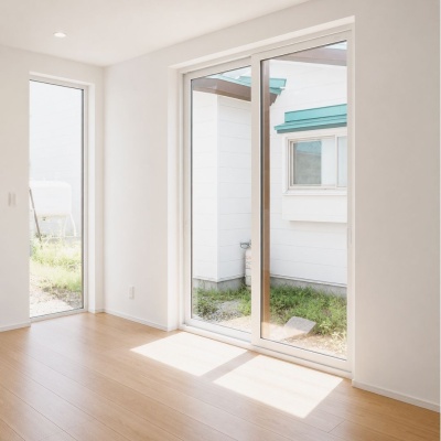 大きな窓からの日当たりは良好で、毎日家中をあたたかく照らしてくれます。