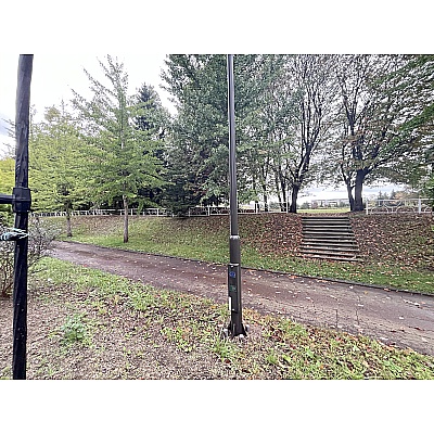 庭から出れる遊歩道♪
階段を上がると太陽公園♪