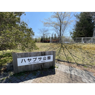 ドッグラン（わんわんふれあい広場）のあるハヤブサ公園（泉沢）