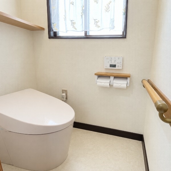 【トイレ】タンクレストイレでお掃除しやすく衛生的◎