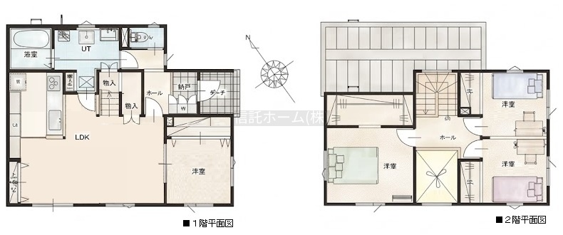 吹抜のある大空間LDK！動線と収納に配慮した快適間取り♪