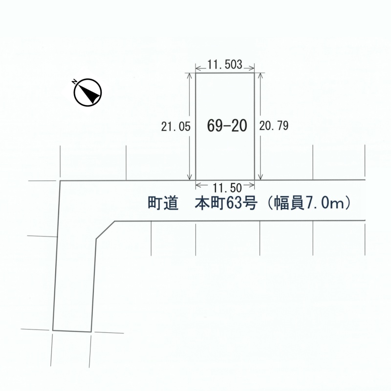 七飯町本町１丁目　売土地