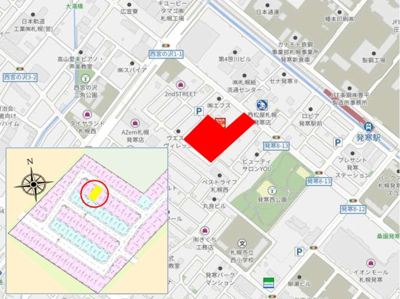 JR「発寒」駅徒歩8分・地下鉄「宮の沢」駅徒歩17分！ダブルアクセスが魅力の「エコアタウン発寒」。