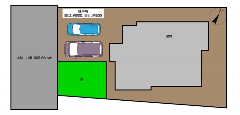 リフォーム前の敷地図になります。