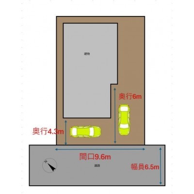 【敷地図】普通車2台駐車可能です。