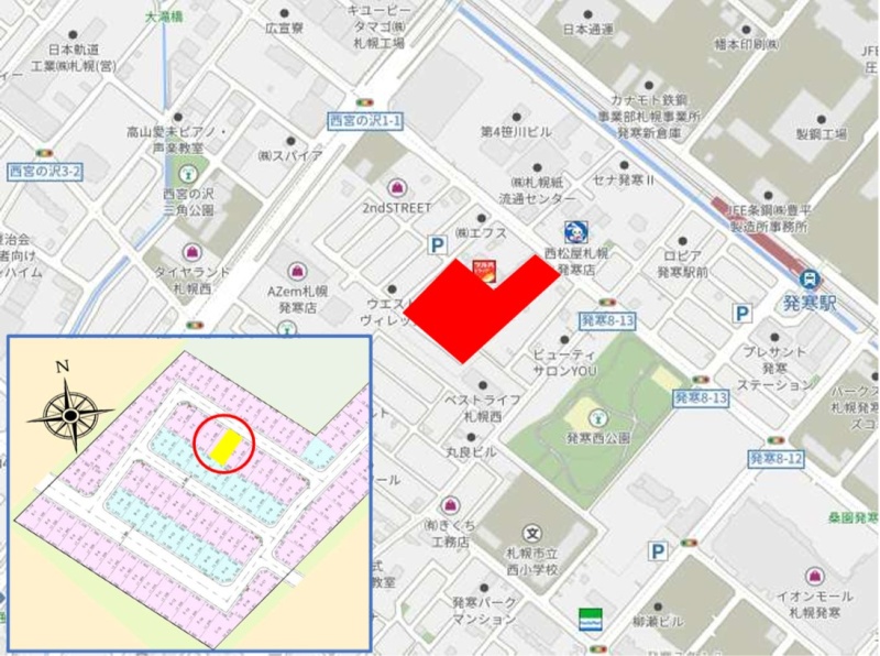 JR「発寒」駅徒歩8分・地下鉄「宮の沢」駅徒歩17分！ダブルアクセスが魅力の「エコアタウン発寒」。