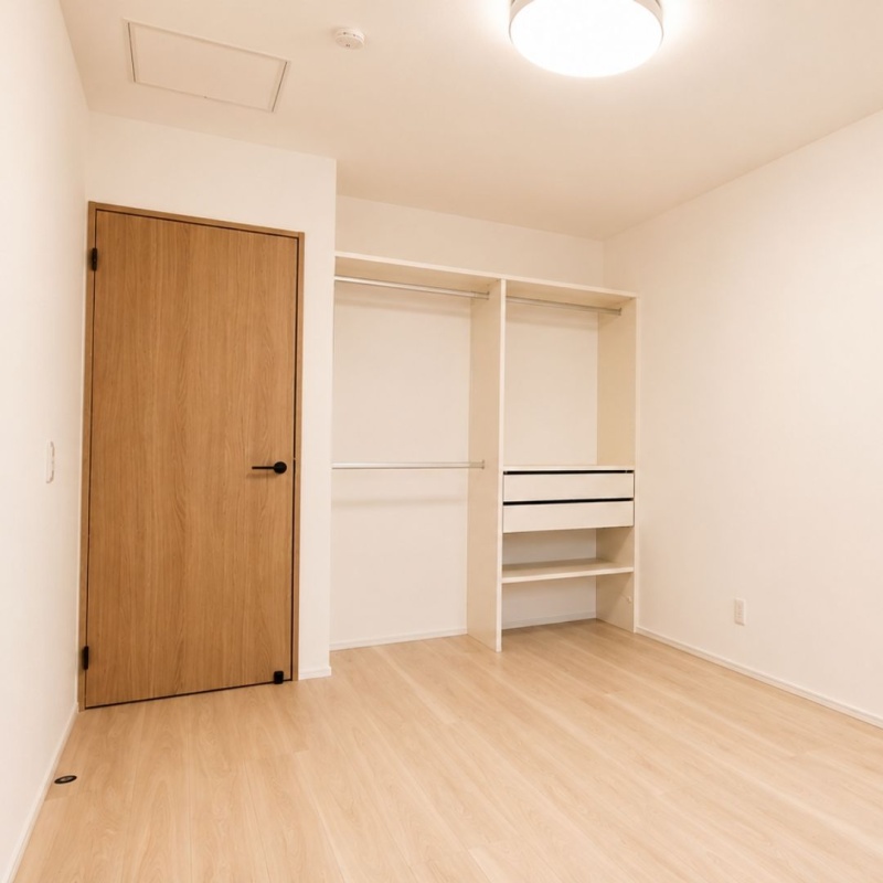 2階居室も日当たり良好で全部屋収納完備