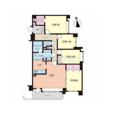4LDK、角部屋