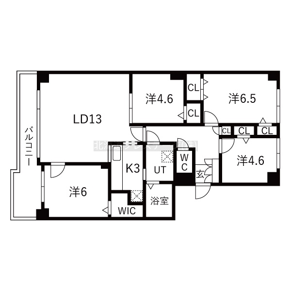南東向きバルコニー♪4LDK＋ウォークインクローゼット！