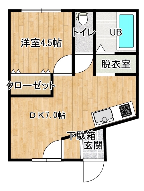 2階207号室間取